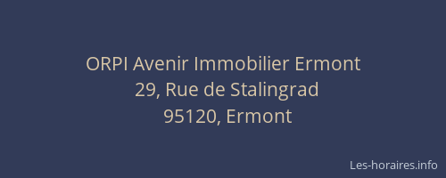 ORPI Avenir Immobilier Ermont