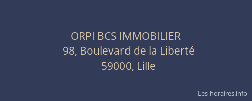 ORPI BCS IMMOBILIER