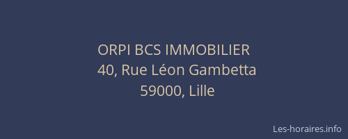ORPI BCS IMMOBILIER