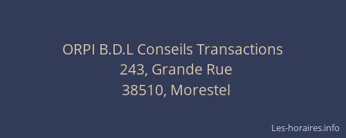 ORPI B.D.L Conseils Transactions