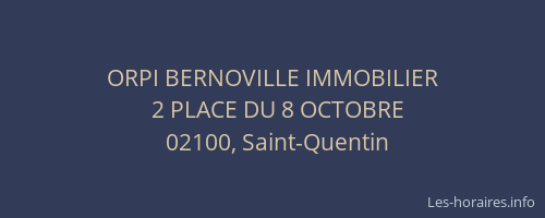 ORPI BERNOVILLE IMMOBILIER