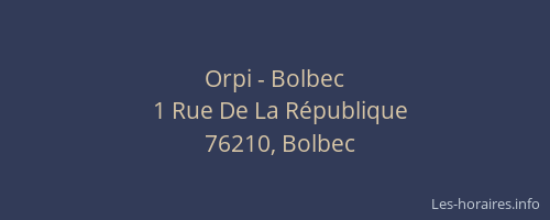 Orpi - Bolbec