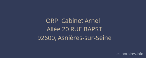 ORPI Cabinet Arnel