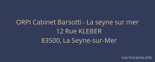ORPI Cabinet Barsotti - La seyne sur mer