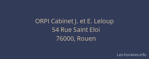 ORPI Cabinet J. et E. Leloup