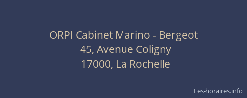 ORPI Cabinet Marino - Bergeot