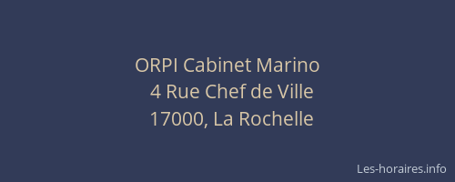 ORPI Cabinet Marino