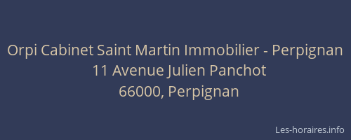 Orpi Cabinet Saint Martin Immobilier - Perpignan