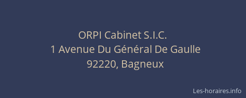 ORPI Cabinet S.I.C.