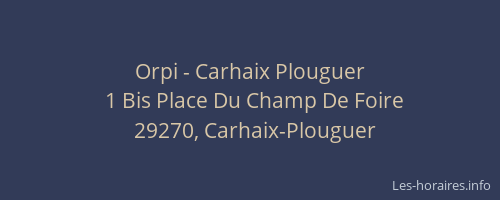 Orpi - Carhaix Plouguer