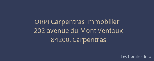 ORPI Carpentras Immobilier