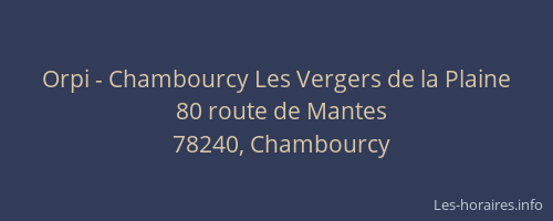 Orpi - Chambourcy Les Vergers de la Plaine