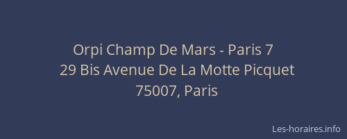 Orpi Champ De Mars - Paris 7