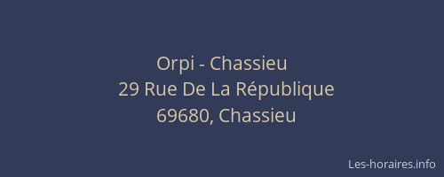 Orpi - Chassieu