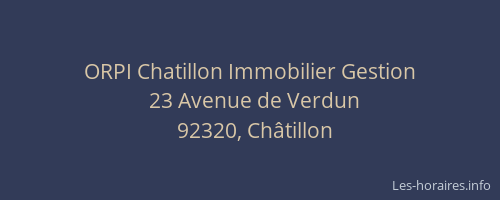 ORPI Chatillon Immobilier Gestion