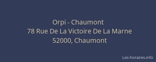 Orpi - Chaumont