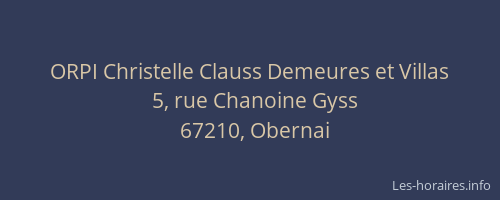 ORPI Christelle Clauss Demeures et Villas