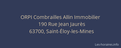 ORPI Combrailles Allin Immobilier
