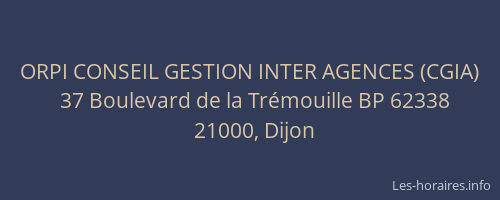 ORPI CONSEIL GESTION INTER AGENCES (CGIA)