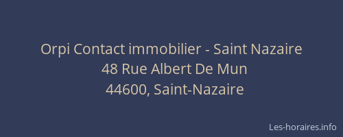 Orpi Contact immobilier - Saint Nazaire