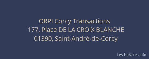 ORPI Corcy Transactions