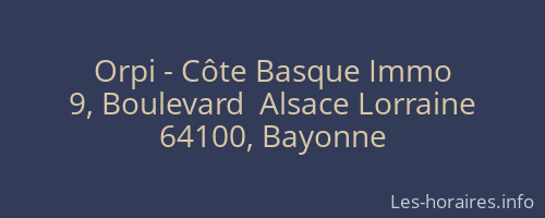 Orpi - Côte Basque Immo