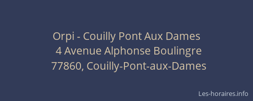 Orpi - Couilly Pont Aux Dames