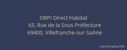 ORPI Direct Habitat