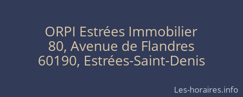 ORPI Estrées Immobilier