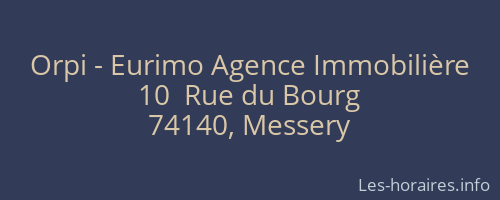 Orpi - Eurimo Agence Immobilière