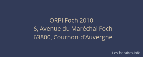 ORPI Foch 2010