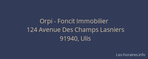 Orpi - Foncit Immobilier