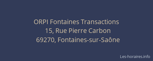 ORPI Fontaines Transactions