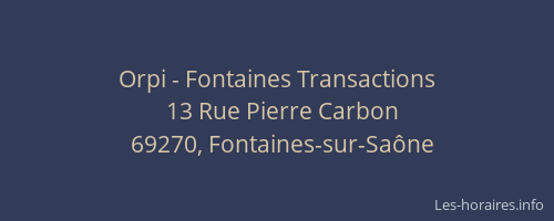 Orpi - Fontaines Transactions