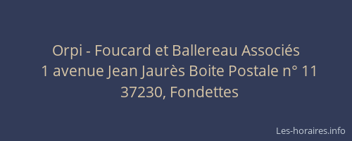 Orpi - Foucard et Ballereau Associ&eacute;s