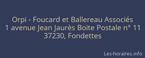 Orpi - Foucard et Ballereau Associés