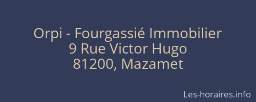 Orpi - Fourgassié Immobilier