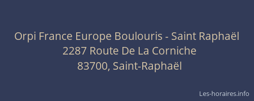 Orpi France Europe Boulouris - Saint Raphaël