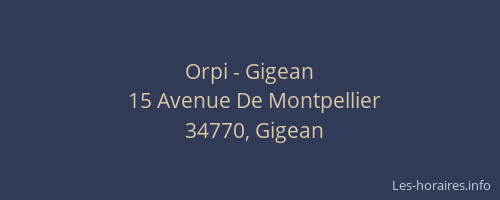 Orpi - Gigean