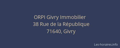 ORPI Givry Immobilier
