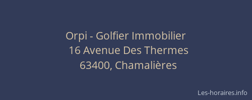 Orpi - Golfier Immobilier