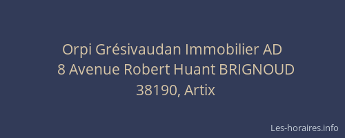 Orpi Gr&eacute;sivaudan Immobilier AD