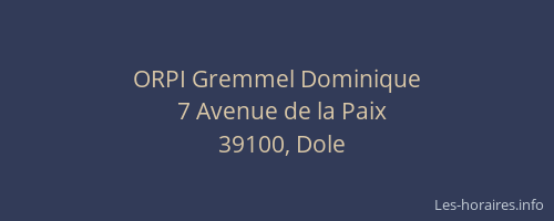 ORPI Gremmel Dominique