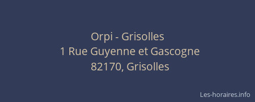 Orpi - Grisolles