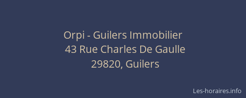 Orpi - Guilers Immobilier