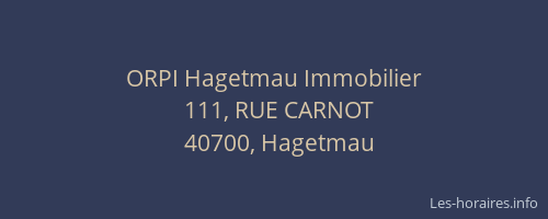 ORPI Hagetmau Immobilier