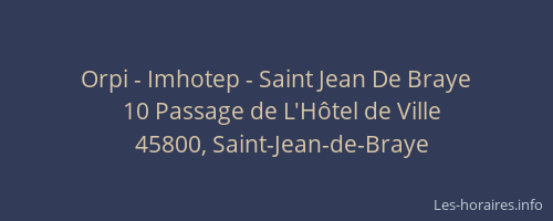Orpi - Imhotep - Saint Jean De Braye
