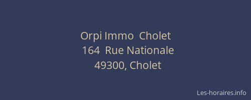 Orpi Immo  Cholet