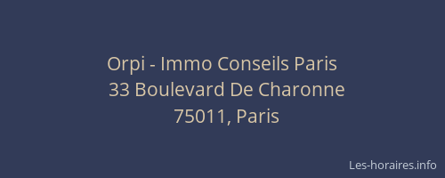 Orpi - Immo Conseils Paris