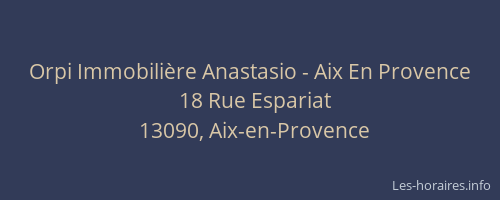 Orpi Immobilière Anastasio - Aix En Provence